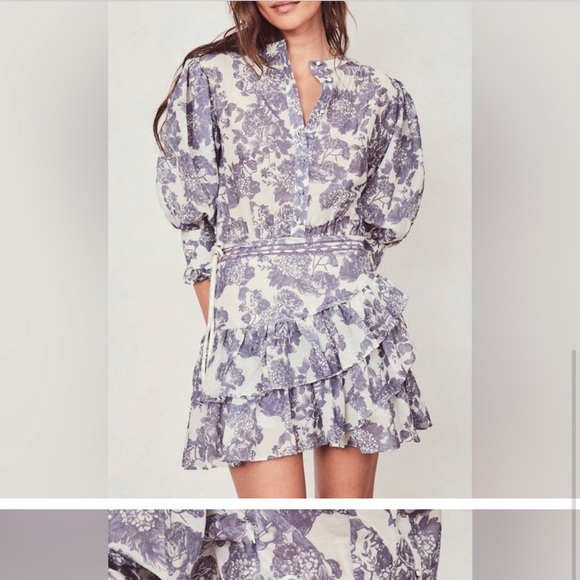 LoveShackFancy Dresses & Skirts - LoveShackFancy Lorelei dress in sea blue toile